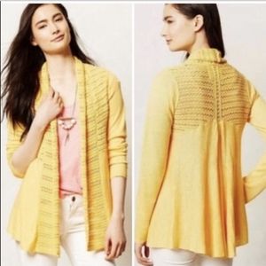 Anthropologie Angel of the North Visionary Crochet Knit Linen pleat Card…